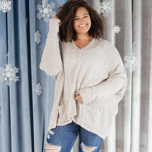 Pocket Front Sweater Top NWT